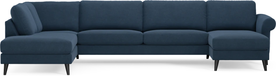 Bridge - 3-sits soffa med divan vänster och schäslong höger - Blå