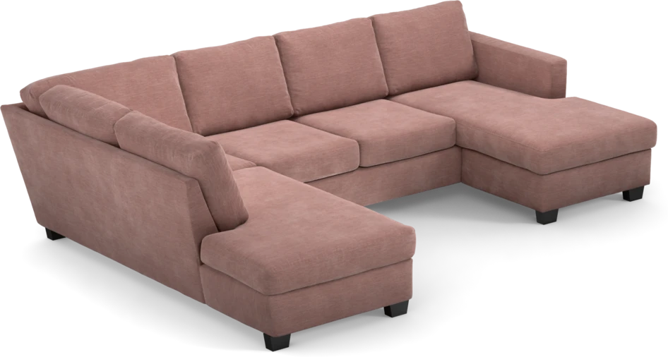 Friday - 3-sits soffa med divan vänster och schäslong höger - Rosa