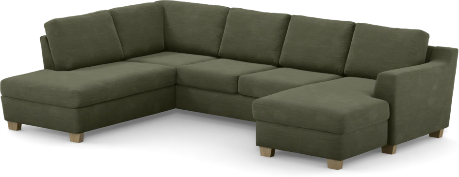 Friday - 3-sits soffa med divan vänster och schäslong höger - Grön
