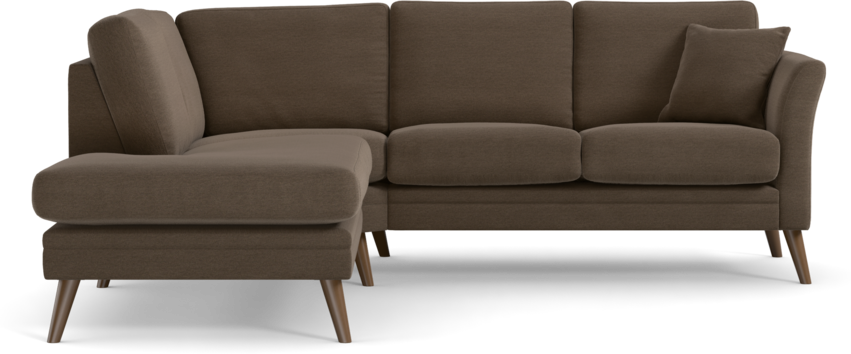 Eden - 2-sits soffa med divan - Brun
