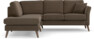 Eden - 2-sits soffa med divan - Brun
