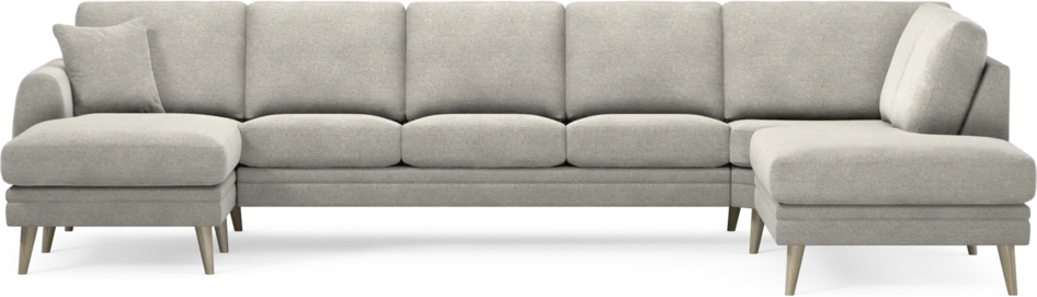 Eden - 3-sits soffa med schäslong vänster och divan höger - Grå