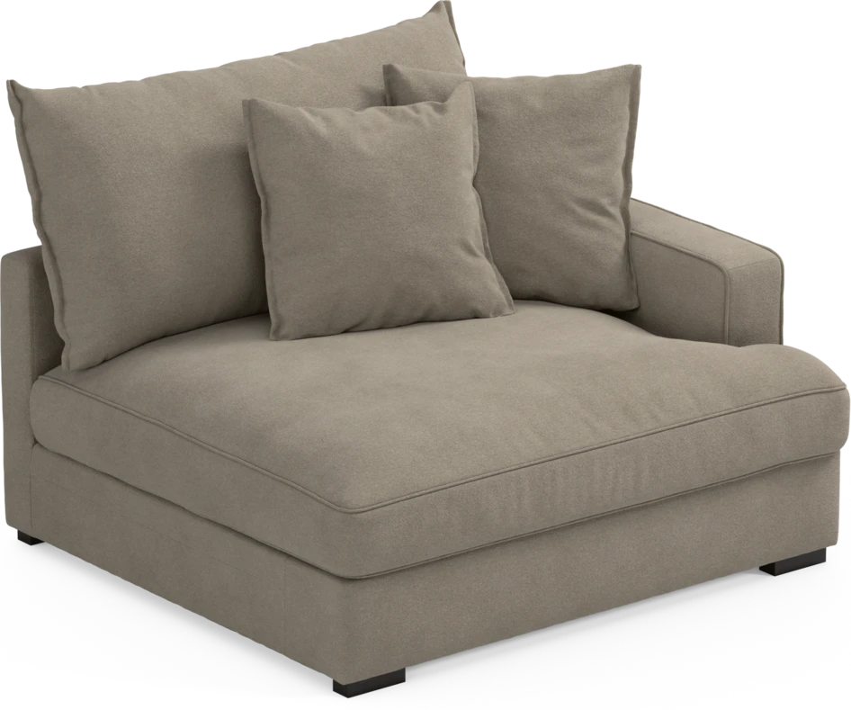 Rossi - 1,5-sits med armstöd höger - Beige