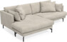 Harper - 4-sits med schäslong XL vänster - Beige