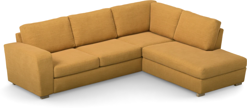 Friday - 2,5-sits soffa med divan höger - Gul