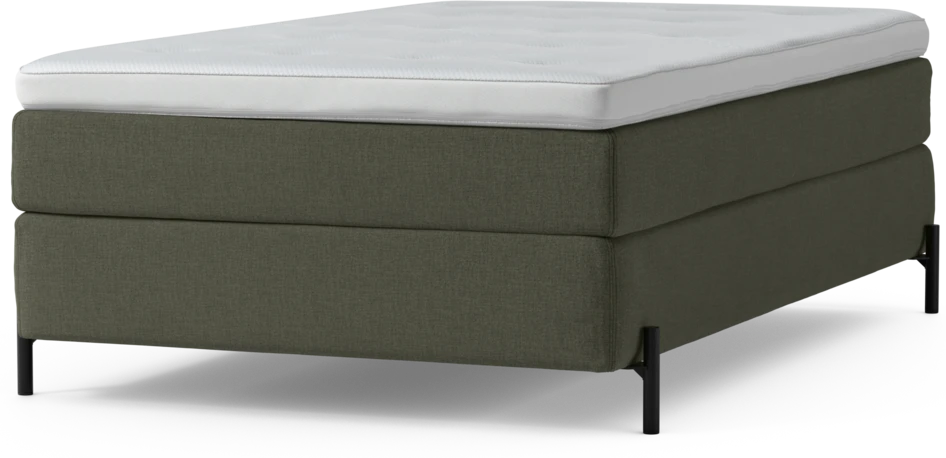 Delux Sense - Kontinentalsäng, enkelsäng 120 cm med bäddmadrass och sängben