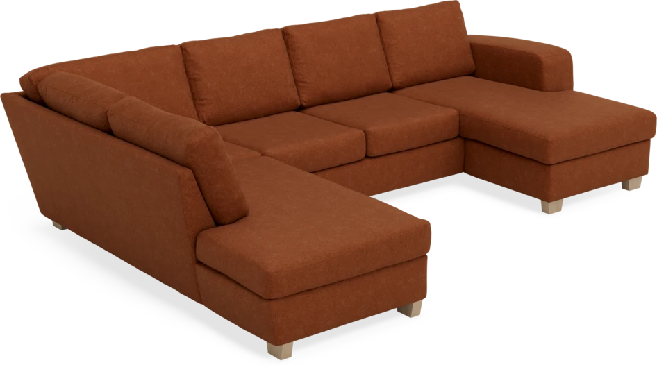Friday - 3-sits soffa med divan vänster och schäslong höger - Orange