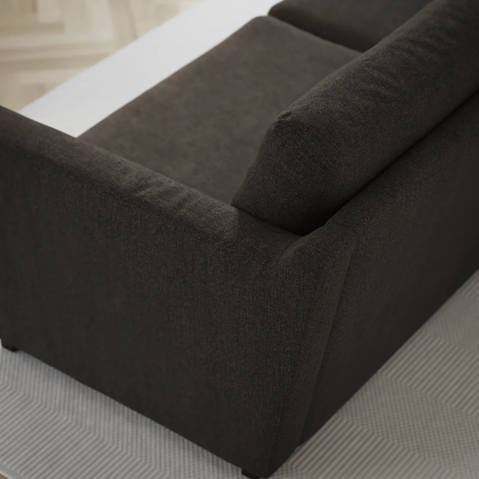 Friday - 2,5-sits soffa med divan höger - Brun