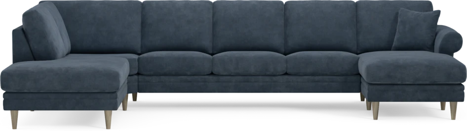 Eden - 3-sits soffa med divan vänster och schäslong höger - Blå