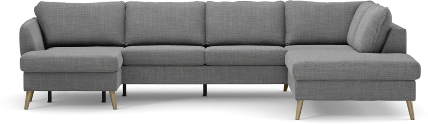 County - 3-sits soffa med schäslong vänster och divan höger - Grå