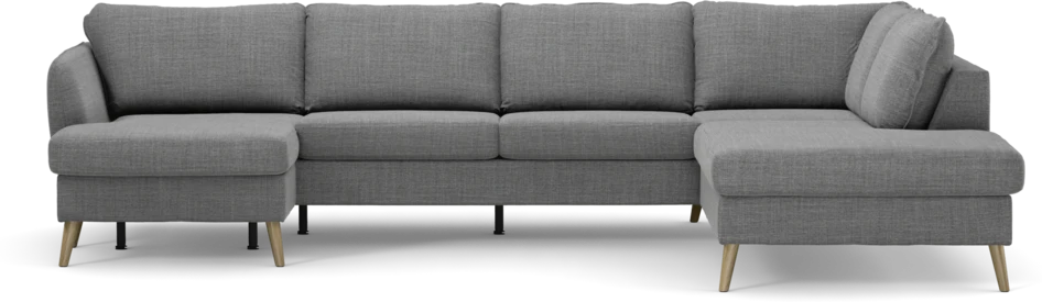 County - 3-sits soffa med schäslong vänster och divan höger - Grå