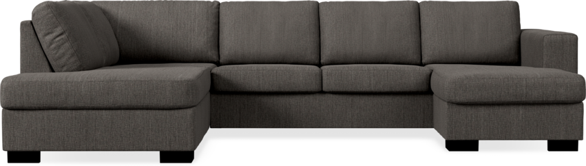 Nevada - 3-sits soffa med divan vänster och schäslong höger - Brun