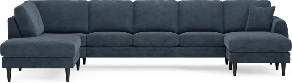 Eden - 3-sits soffa med divan vänster och schäslong höger - Blå