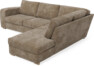 Friday - 2,5-sits soffa med divan höger - Brun