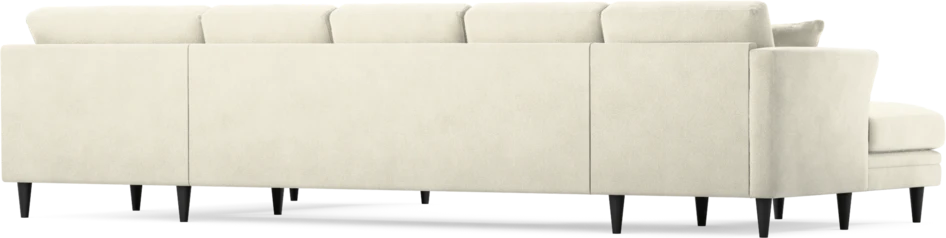 Eden - 3-sits soffa med schäslong vänster och divan höger - Vit