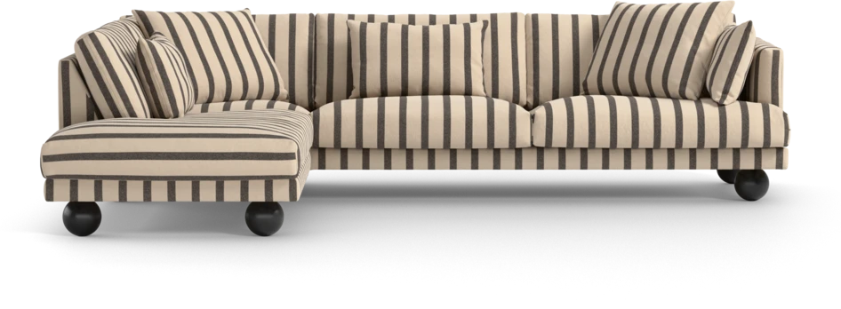 Harper - 3-sits soffa med divan vänster - Flerfärgad