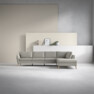 County - 3-sits soffa med divan höger - Grå
