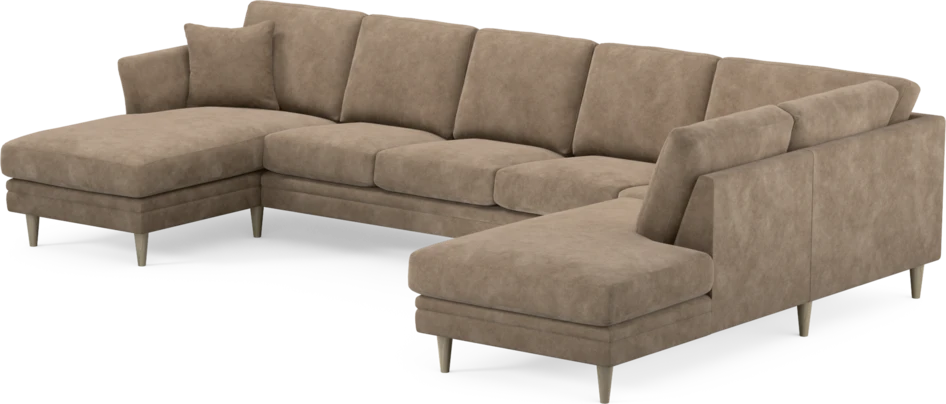 Eden - 3-sits soffa med schäslong vänster och divan höger - Beige