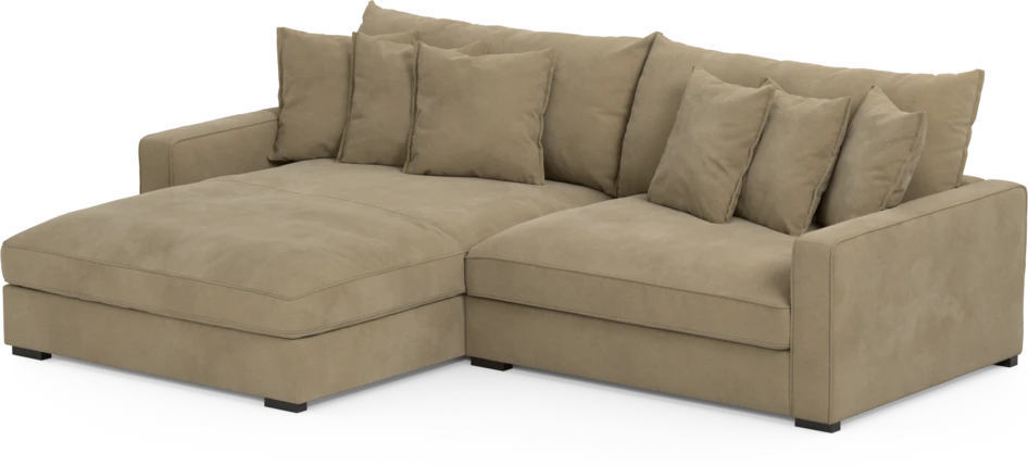 Rossi - 2-sits soffa med schäslong XL vänster - Beige