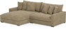 Rossi - 2-sits soffa med schäslong XL vänster - Beige