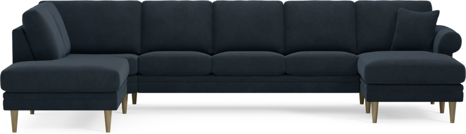 Eden - 3-sits soffa med divan vänster och schäslong höger - Blå