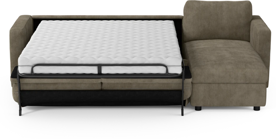 Lindö - Bäddsoffa 2,5-sits med schäslong, vändbar - Beige
