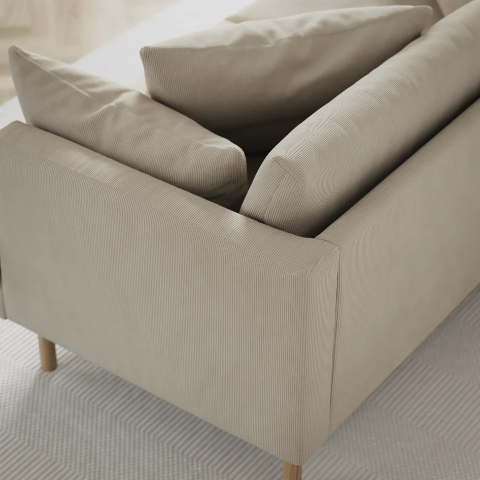 Harper - 3-sits soffa med divan höger - Vit