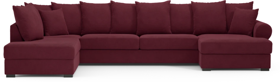 Town - 3-sits soffa med divan vänster och schäslong höger - Röd