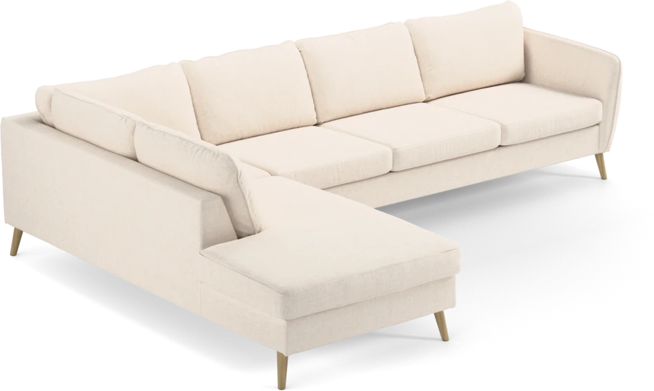 County - 3-sits soffa med divan vänster - Vit