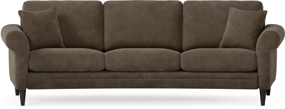 Eden - 3-sits soffa svängd - Brun