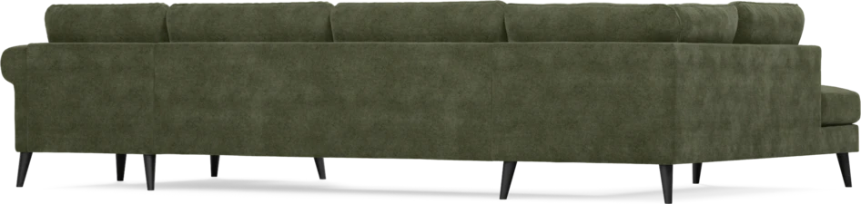 Bridge - 3-sits soffa med divan vänster och schäslong höger - Grön