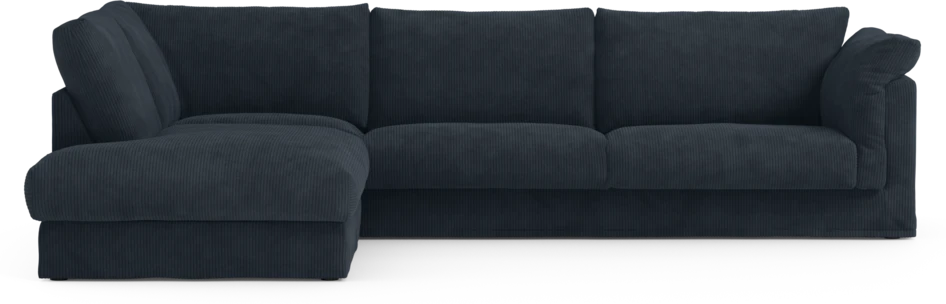 Cherrie Klädsel - Klädsel till 3-sits soffa med divan vänster - Blå