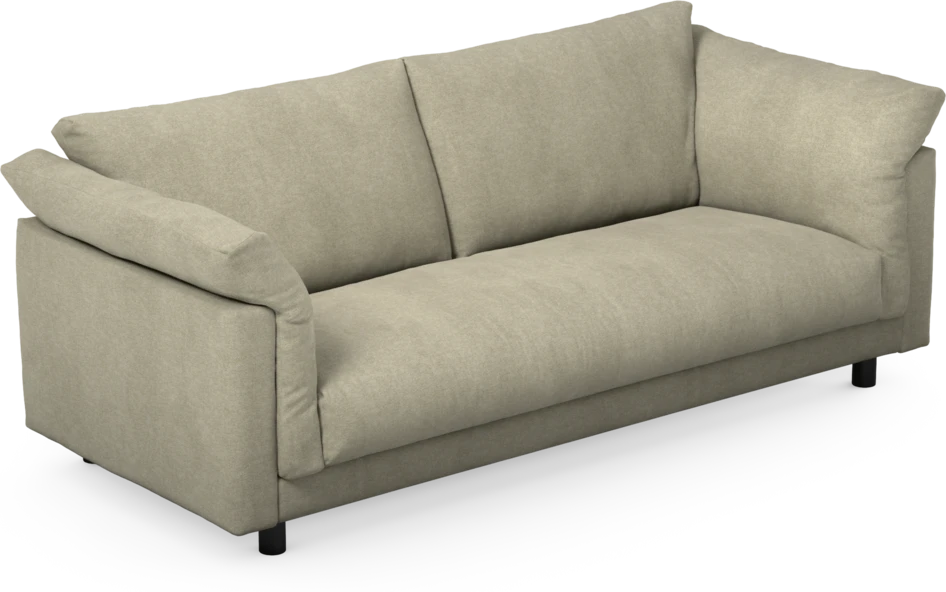Cherrie - 2,5-sits soffa, hel dyna, fast klädsel - Beige
