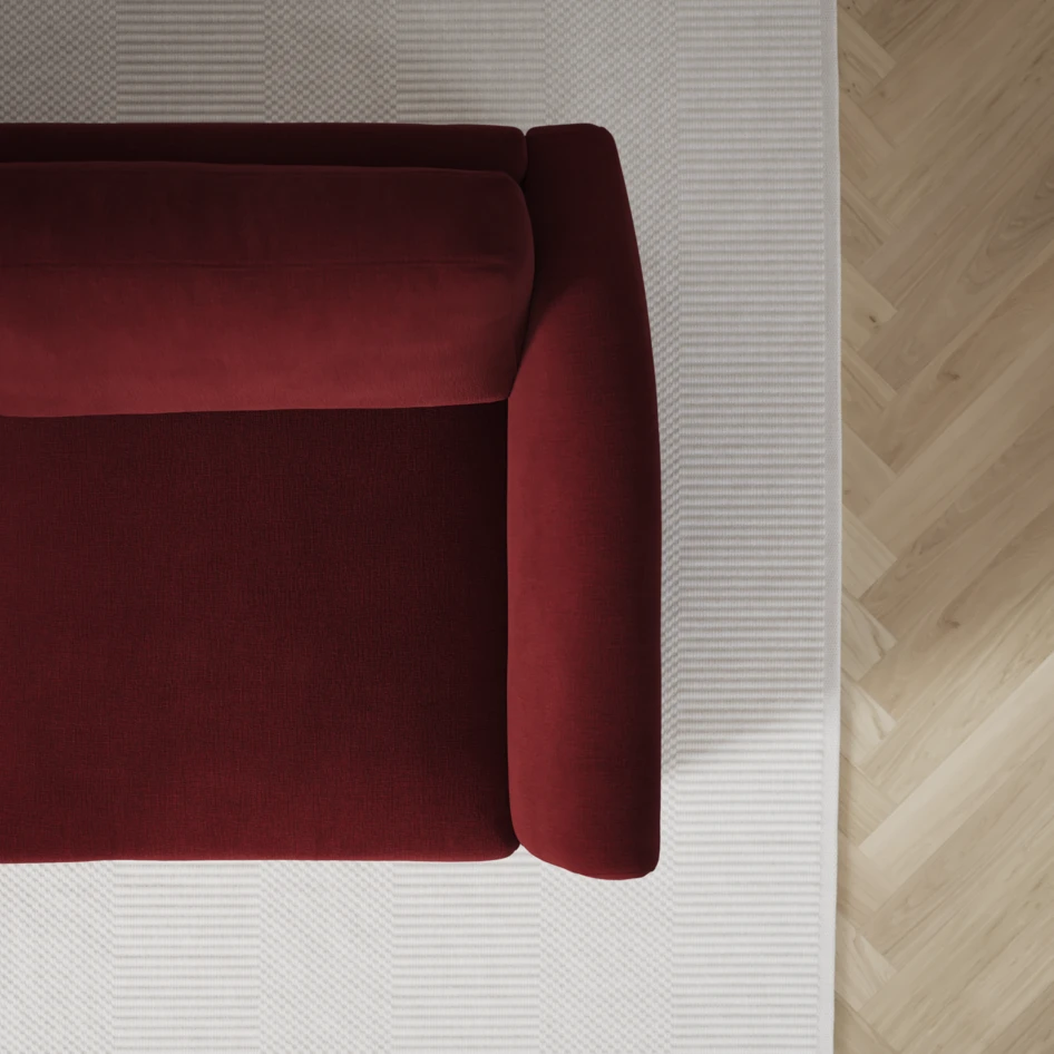 Öland - Bäddsoffa 3-sits, längsbäddad - Röd