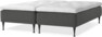 Delux Sense - Ramsäng, dubbelsäng med bäddmadrass - Grå