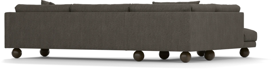 Harper - 3-sits soffa med divan vänster - Brun