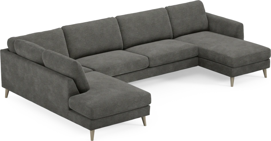 Bridge - 3-sits soffa med divan vänster och schäslong höger - Grå