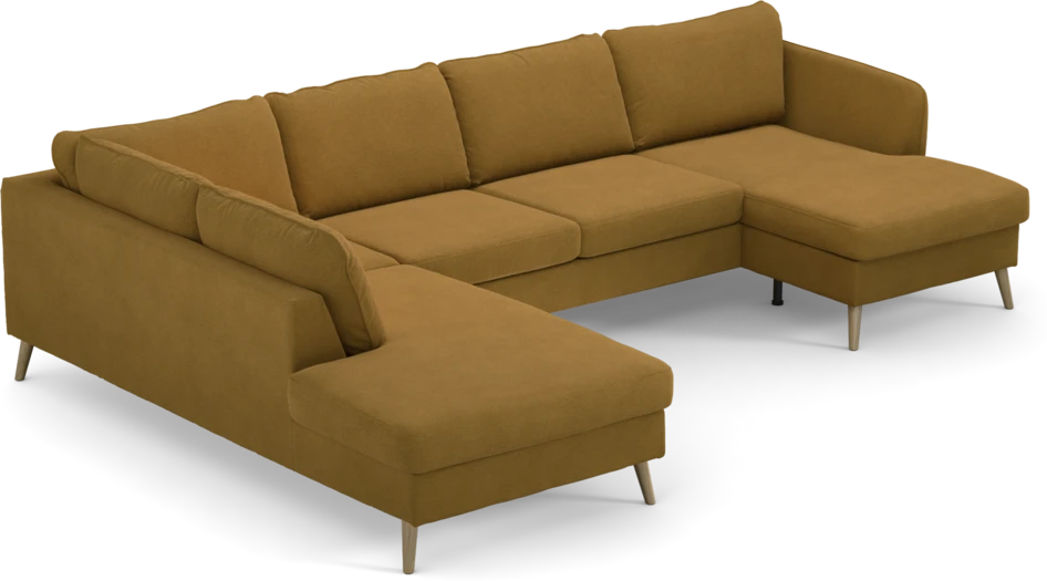 County - 3-sits soffa med divan vänster och schäslong höger - Gul
