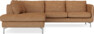 Madison - 2-sits soffa med divan vänster - Orange