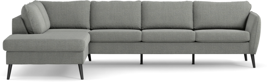 County - 3-sits soffa med divan vänster - Grå