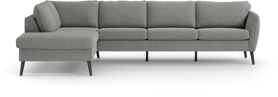 County - 3-sits soffa med divan vänster - Grå