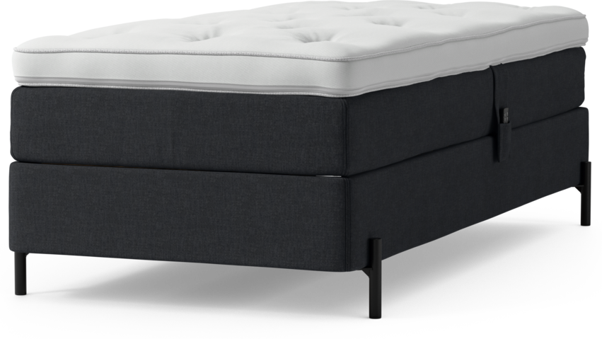 Delux Sense - Ställbar säng, enkelsäng med bäddmadrass och sängben