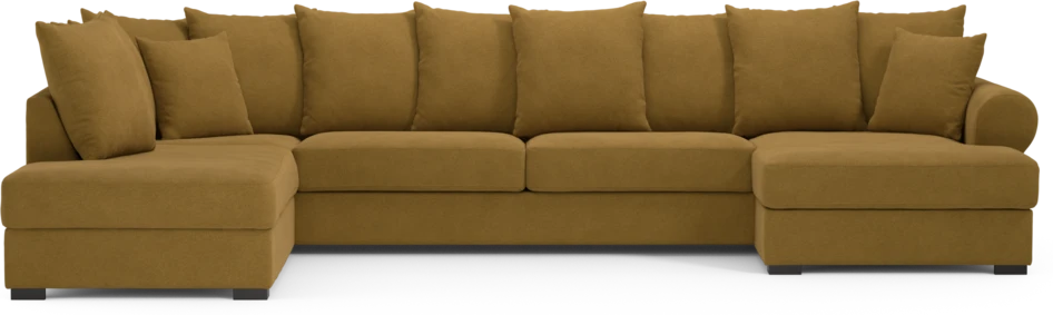 Town - 3-sits soffa med divan vänster och schäslong höger - Gul