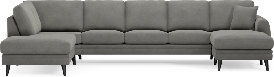 Eden - 3-sits soffa med divan vänster och schäslong höger - Grå