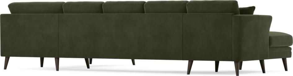 Eden - 3-sits soffa med schäslong vänster och divan höger - Grön