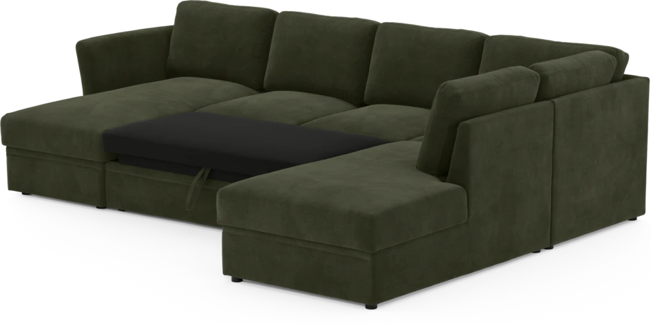 Öland - Bäddsoffa med schäslong vänster och divan höger - Beige