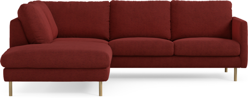 Madison Lux - 2-sits soffa med divan vänster - Röd