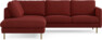 Madison Lux - 2-sits soffa med divan vänster - Röd