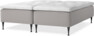 Delux Dream - Ramsäng, dubbelsäng med bäddmadrass - Grå