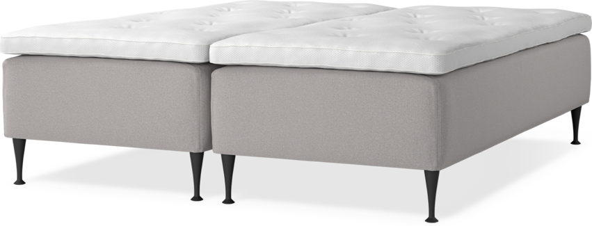 Delux Dream - Ramsäng, dubbelsäng med bäddmadrass - Grå